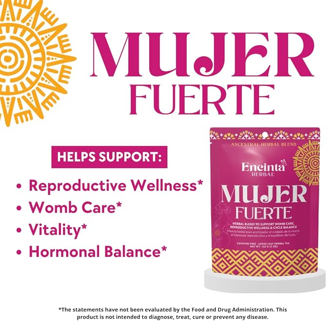 Mujer Fuerte – Traditional Herbal Tea Blend for Women’s Wellness and Vitality 15 Natural Herbs Caffeine-Free Loose Leaf 5 oz (142 g)