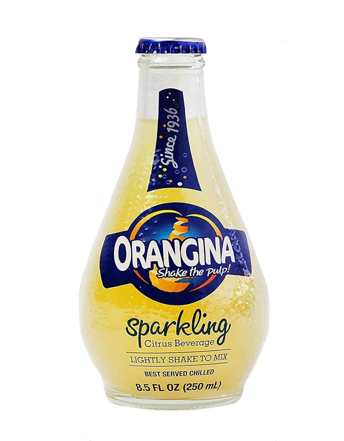 Orangina et sa Pulpe - French Imported Fruit &amp Orange Pulp Soda (8 Pack Total of 67.6oz)