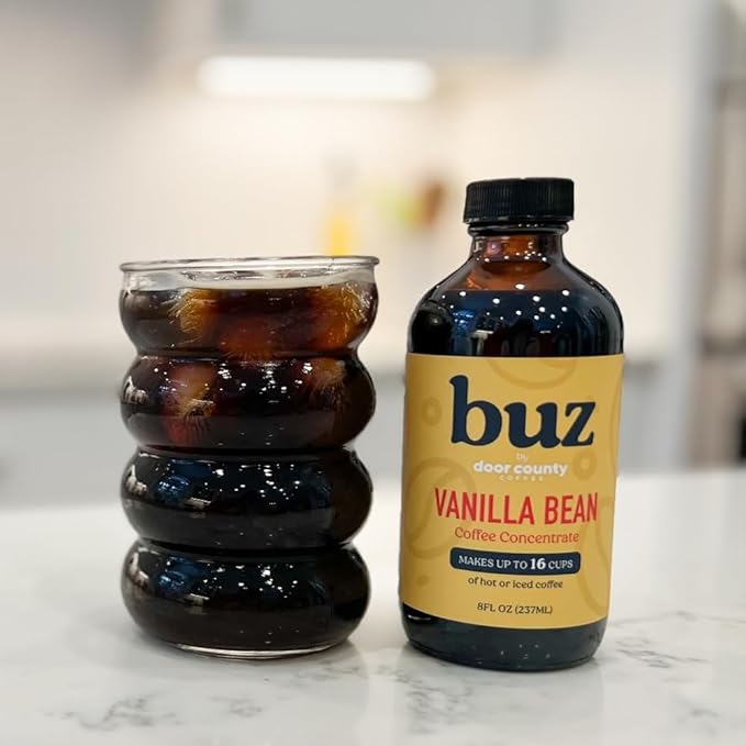 buz Vanilla Bean Flavored Coffee Concentrate 8oz Bottle