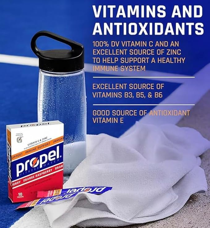 Propel Zero Sugar Electrolyte Powder Packets 10 count pack of 4 (40 Count KIWI) in STAW box