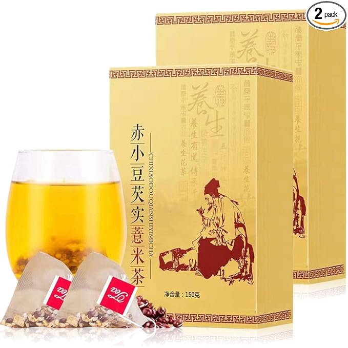 Hee Creek Red Bean Coix Seed Tea 10.58oz/300g (60 bags) Clearing DampnessChixiaodou Job tears Gardenia Orange peel Barley Gorgon fruit Buckwheat 赤小豆薏米芡实茶 祛湿茶