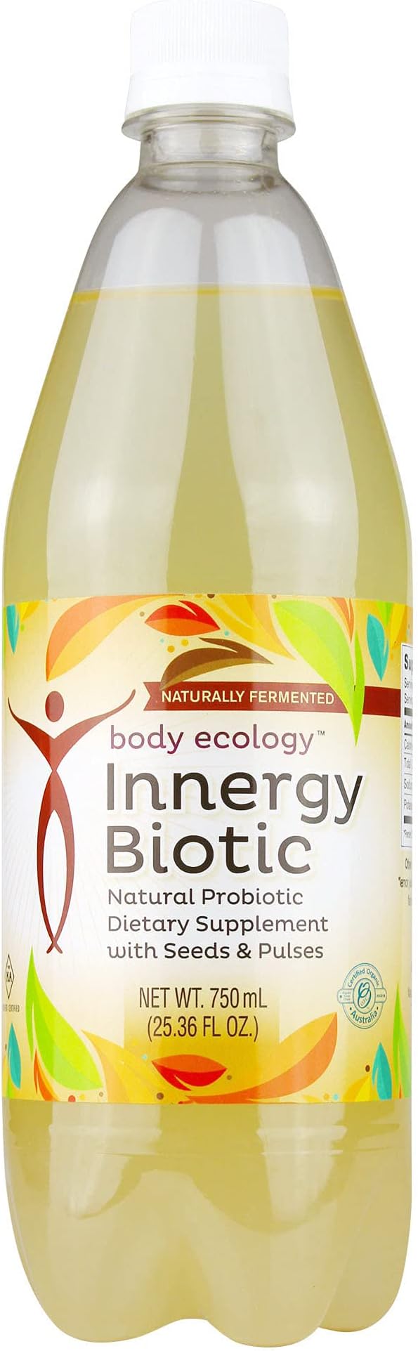 Body Ecology InnergyBiotic Natural Probiotic | Naturally Fermented Liquid Probiotic Dietary Supplement and Energy Drink | Probiotic Drink for Digestive Support and Gut Health | 25.36 FL OZ