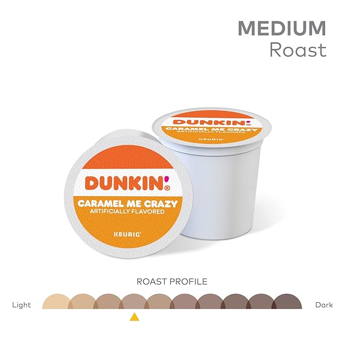 Dunkin' Caramel Me Crazy Flavored Coffee 88 Keurig K-Cup Pods