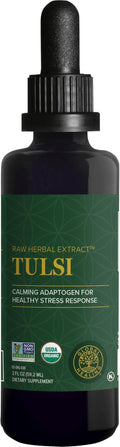 Global Healing Center - Organic Tulsi (Holy Basil Leaf Extract) Vegan Liquid Supplement Drops (Organic Basil) - Bioavailable Herb for Normal Stress Response Natural Energy &amp Immune Support