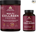 Ancient Nutrition Multi Collagen Capsules 90 Count + Multi Collagen Protein Powder Unflavored 45 Servings