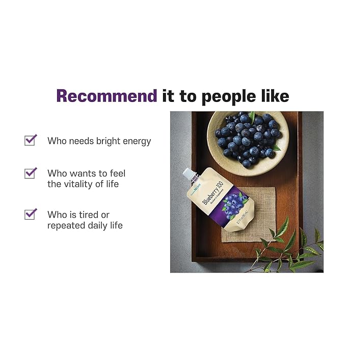 Chunho Food Blueberry Juice 100 Contains 100% Blueberry Juice. Neuroprotective Function Helps Relieve Eye Fatigue and Restore Eye Sight. No Preservatives and Artificial Additives. [30 Pack]