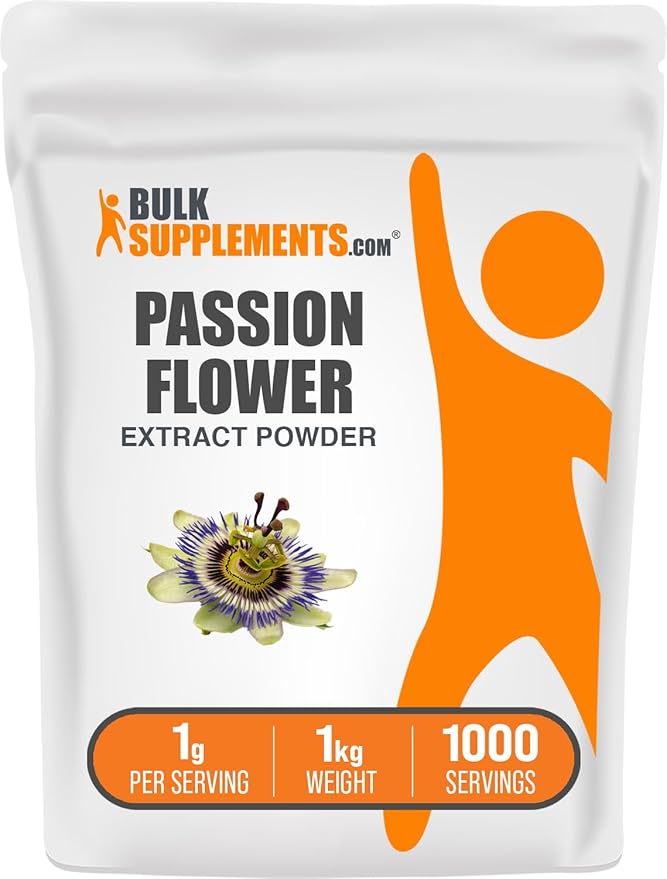 BulkSupplements.com Passion Flower Extract Powder - Passion Flower Supplement Herbal Supplement - Gluten Free 1g per Serving 1kg (2.2 lbs) (Pack of 1)