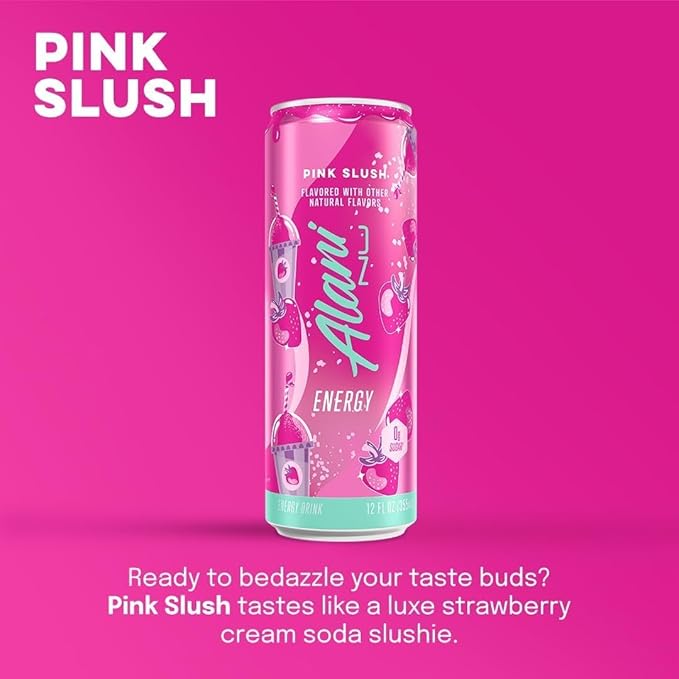 New Alani Sugar Free Energy Drinks Variety Pack Low Calorie12 oz (6 Pack) Witch's Brew Pink Slush Winter Wonderland