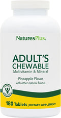 NaturesPlus Adult's Chewable Pineapple Flavor - 180 Tablets - Multivitamin &amp Mineral - Vegan Gluten Free - 180 Servings