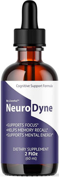 NeuroDyne - Official NeuroDyne Drops Supplement Brain Support Advanced Formula Neuro Dyne Liquid Premium All Natural Cognitive Focus Nerve Support for Health Wellness 1 Bottle for 1 Month
