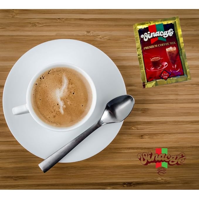 Premium 3 in 1 Instant Coffee Mix New &amp Improved Version Unique Blend of Both Arabica &amp Robusta Coffee Beans 96 Count Packets (4 Bags)