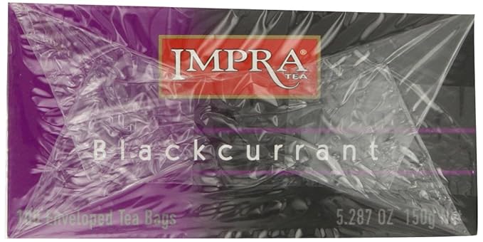 Impra Black Currant Tea 100-Count Tea Bags (Pack of 6)