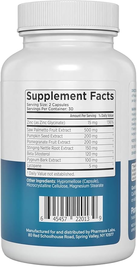 Prostara - Multi-Action Prostate Supplement - Supports Urinary Flow and Bladder Comfort - Boosts Vitality and Wellness - Saw Palmetto Pumpkin &amp Pomegranate - 60 Capsules (Pack of 3)