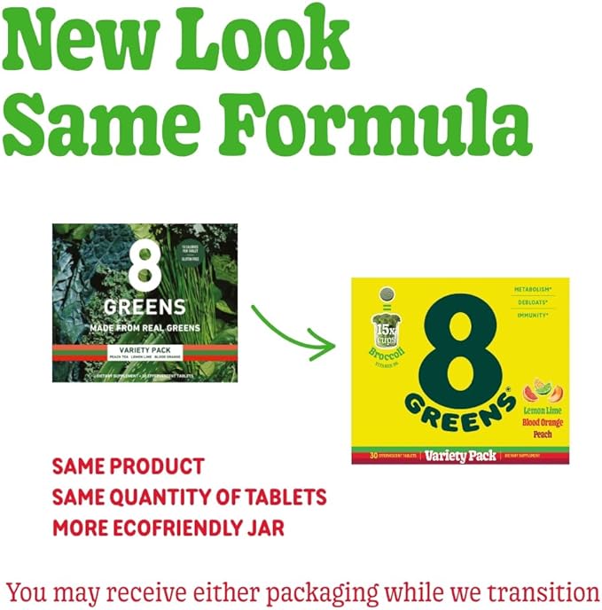 8Greens Supergreens Tablets | Super Greens Powder Superfood Tablet Metabolism Immunity &amp Focus Daily Greens Effervescent Tablets Organic: Aloe Vera Spirulina Chlorella Variety 30 Servings
