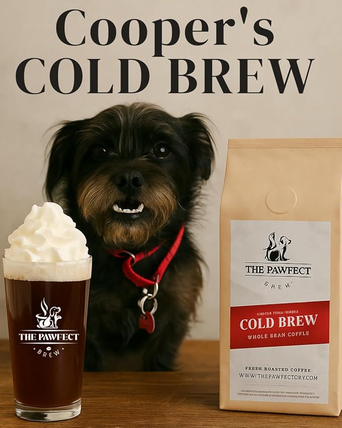 Dog Lover's Coffee – Cooper’s Cold Brew Coffee | Medium Roast Chiapas Single Origin | Smooth Chocolate &amp Toffee | Drip Grind 1 lb