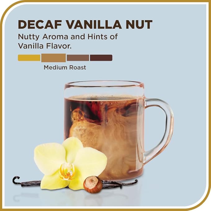 Don Francisco's Decaf Vanilla Nut Ground Coffee Medium Roast – 100% Arabica Flavored Coffee 3-Pack of 12 oz Bags