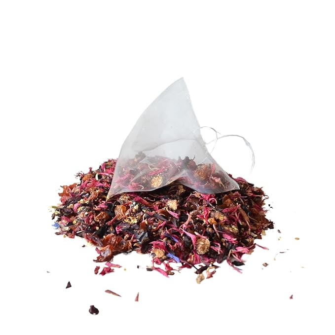 Herbal Tea Cellar Hibiscus Berry Delight – Premium Full-Leaf Organic Hibiscus &amp Blueberry Herbal Tea | Bright Fruity &amp Rich in Antioxidants | Caffeine-Free Refreshing Hydration Tea Hot or Ic