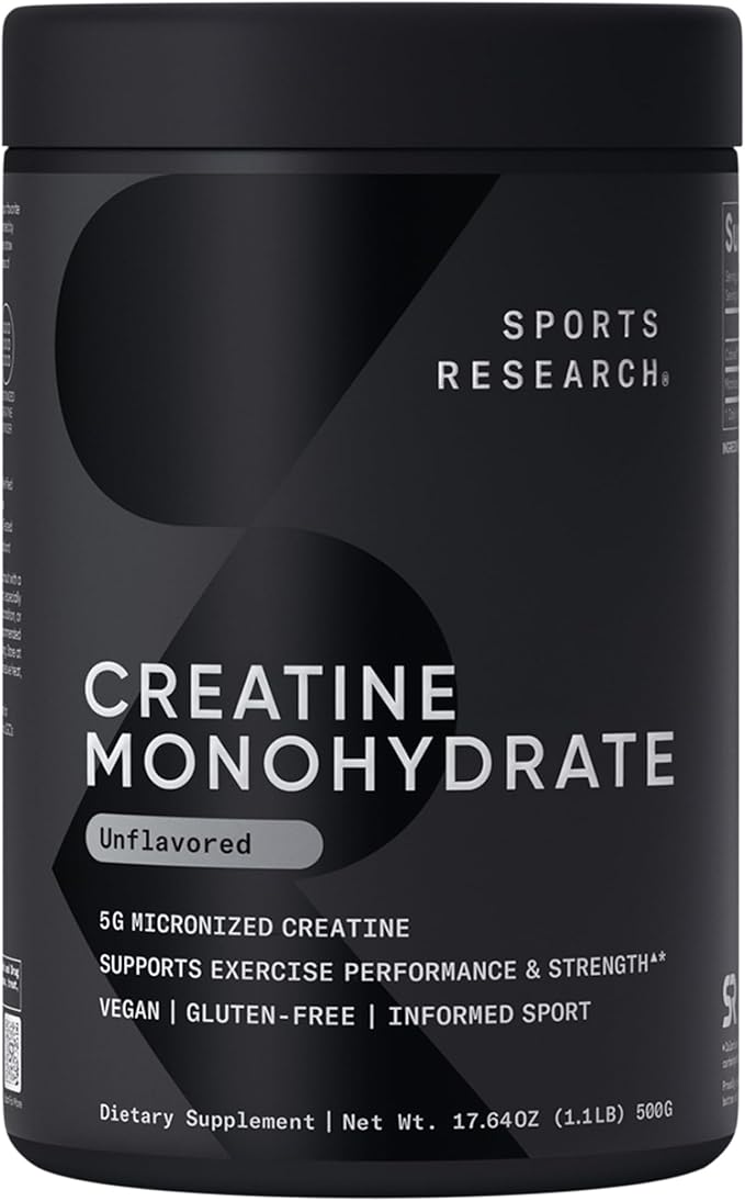 Sports Research® Protein Pack - Whey Isolate Protein Powder 2.1lb + Creatine Monohydrate 1.1lb + Collagen Peptides 1lb