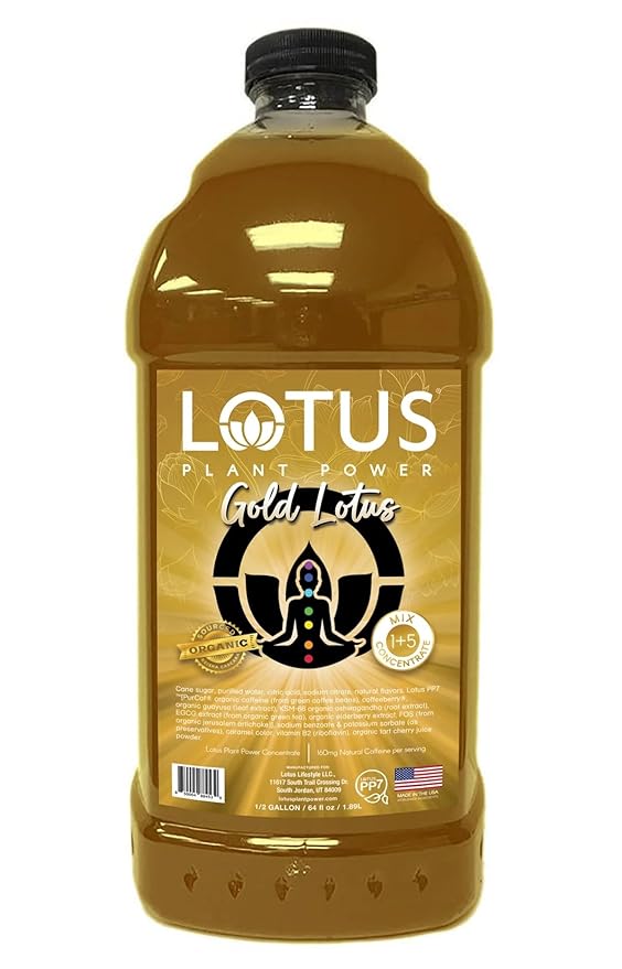 Lotus Energy Drink Concentrate 64 fl oz (White &amp Gold) Pack of 2