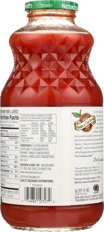 Juice Tomato Org 32 FO (Pack Of 6) by Knudsen