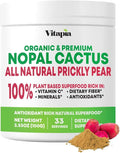 Vitapia Nopal Cactus Extract for Antioxidant Skin Metabolism Wellness Heart Health Support - 100g Organic Powder - Non GMO Gluten Free Supplement