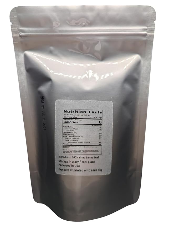 Senna Leaf - Senna alexandrina Dried Loose Leaf 100% from Nature (32 oz)