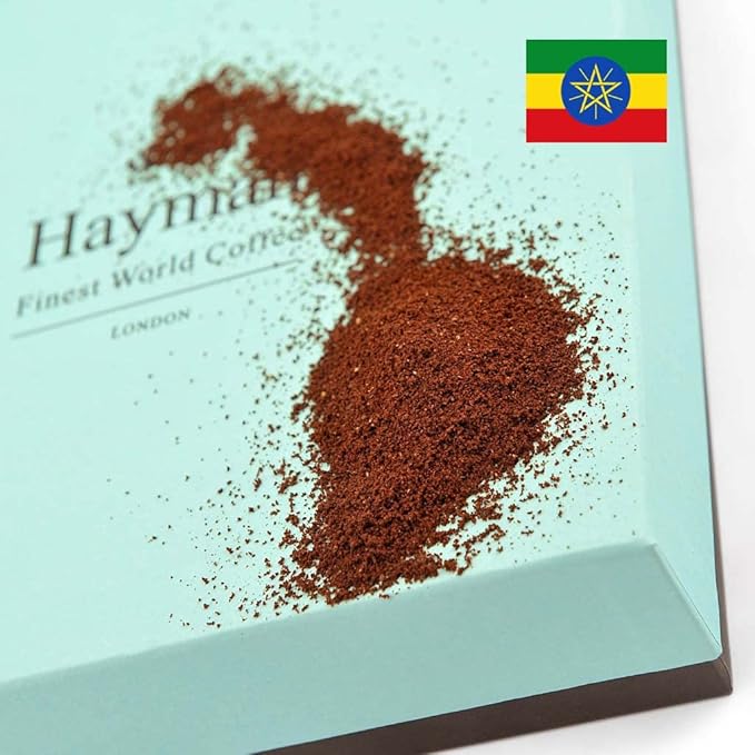Hayman 100% Ethiopia Yirgacheffe Specialty Coffee Ground Medium Roast 16oz | Fresh Roasted Ethiopian Coffee