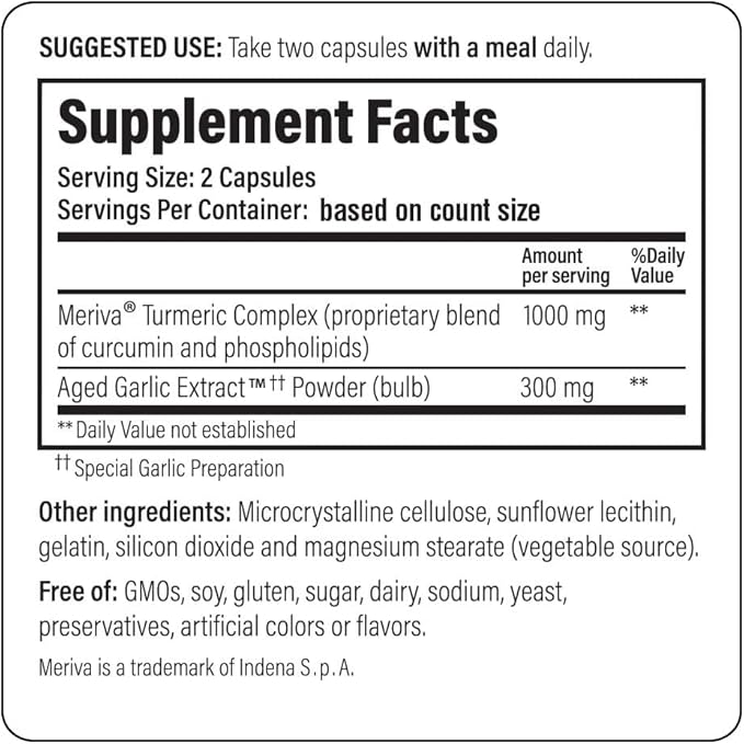 Kyolic Aged Garlic Extract Formula 111 Healthy Inflammation Response* Curcumin 150 Capsules