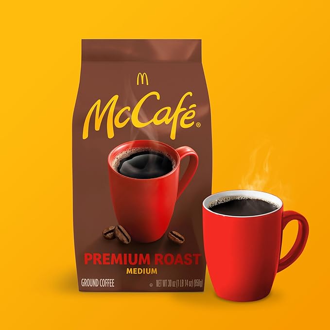 McCafe Premium Roast Ground Coffee Medium Roast Premium Quality Responsibly Sourced Kosher Certified 30oz. Bag