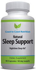 Sleep Support Supplement 60 Capsules with L-Tryptophan GABA Chamomile Melatonin 10 mg + Proprietary Sleep Formula Blend. Sleep Better Sleep Longer and Wake Refreshed. 30 Day Supply