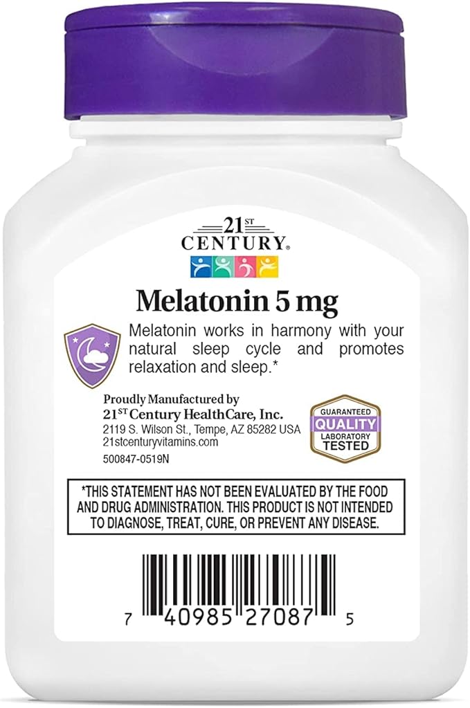 Melatonin 5mg Maximum Strength 120 ea (Pack of 4)