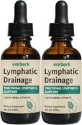 Lymphatic Drainage Drops 2000mg Herbal Blend with Elderberry &amp Echinacea Dandelion– Supports Lymphatic Drainage Immune System &amp Detox 2 fl oz (2pcs)