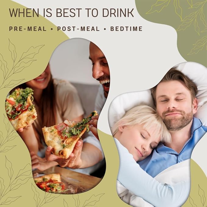 GERD Relief Herbal Tea: 8-Digestive Herb Blend Natural Acid Reflux &amp Heartburn Aid Pre/Post Meal Support 3oz with 35 Bags