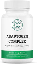 Adaptogen Complex Calmness Energy and Vitality Booster - Ashwagandha Schisandra Astragalus Ginseng Rhodiola and More - Adrenal Support Supplements - 60 Ct