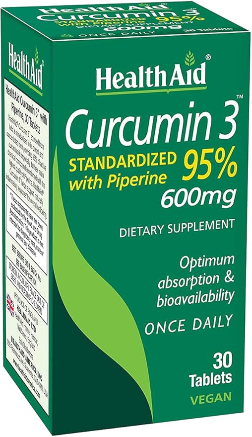 Curcumin Complex 600 mg 30‑Count | Turmeric Extract with Bioperine for Enhanced Absorption 95% Curcuminoids | Vegan Daily Joint &amp Immune Support Supplement