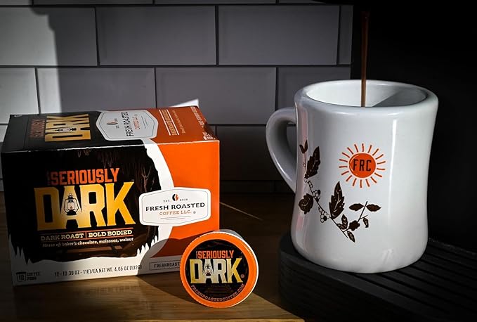 Fresh Roasted Coffee Seriously Dark Artisan Blend Dark Roast 72 Pods for K Cup Brewers