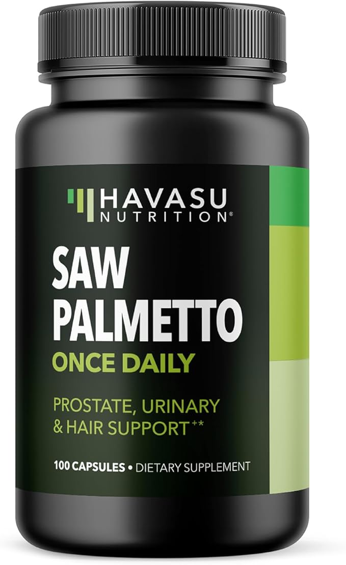 Saw Palmetto for Men Prostate Health Supplement to Promote Urinary Tract Function - 500mg Per Serving - 100 Count - DHT Blocker Hair Vitamin - Vegan Non-GMO Capsules Over 3 Month Supply