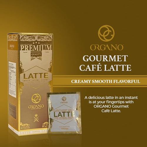 4 Boxes ORGANO Gourmet Cafe Latte100% Certified Ganoderma Lucidum (80 Sachets)