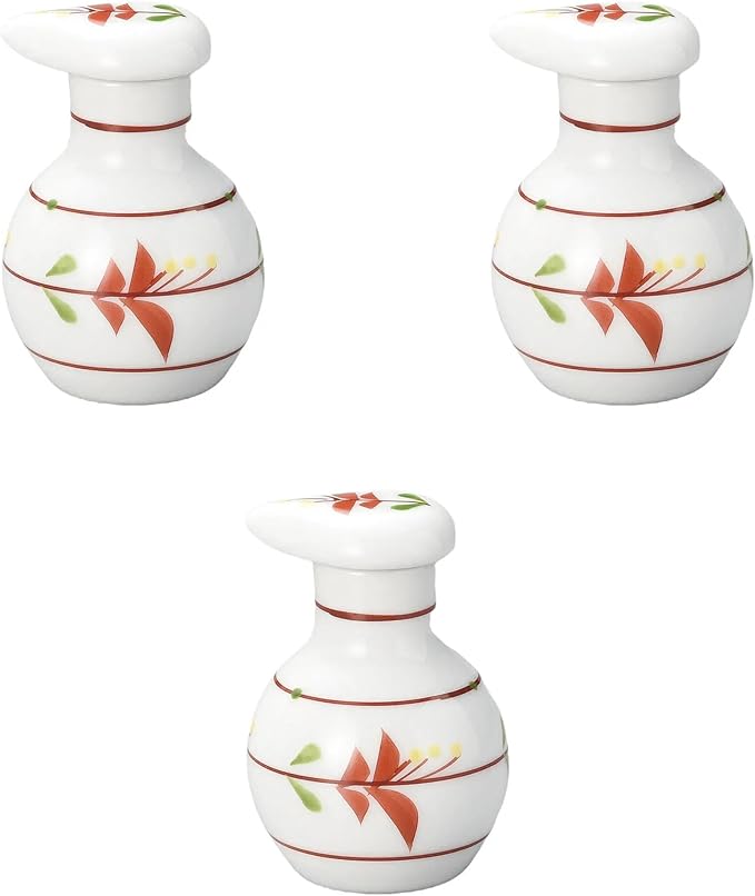 Set of 3 Round Flower Skit Juice (Mini) [2.0 x 2.8 inches (50 cc)] | Juitsugi Arita Ware Setomonohonpo