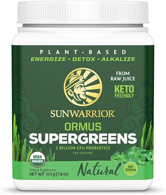 SUNWARRIOR Organic Ormus Supergreens Natural 8 OZ