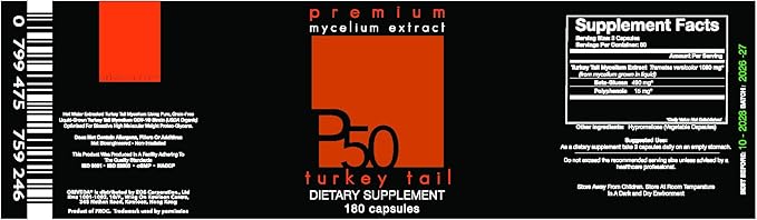 ORIVeDA PSP-50 (Turkey Tail Extract - 180 v-Capsules - Covers Two Months)