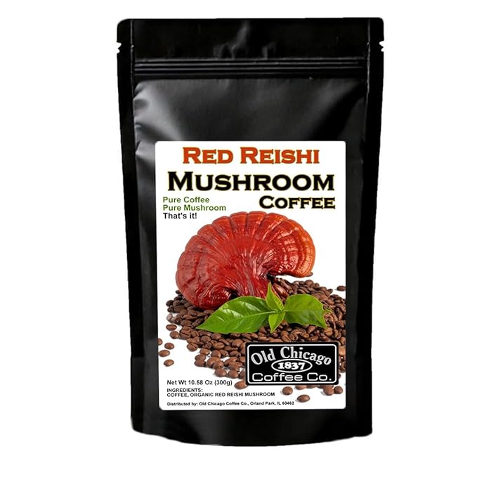 Red Reishi Mushroom Coffee Arabica Ground 35 Servings