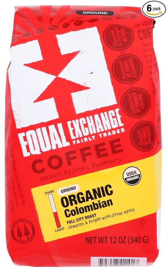 Equal Exchange Organic Drip Coffee - Colombian - Case of 6 - 12 oz.