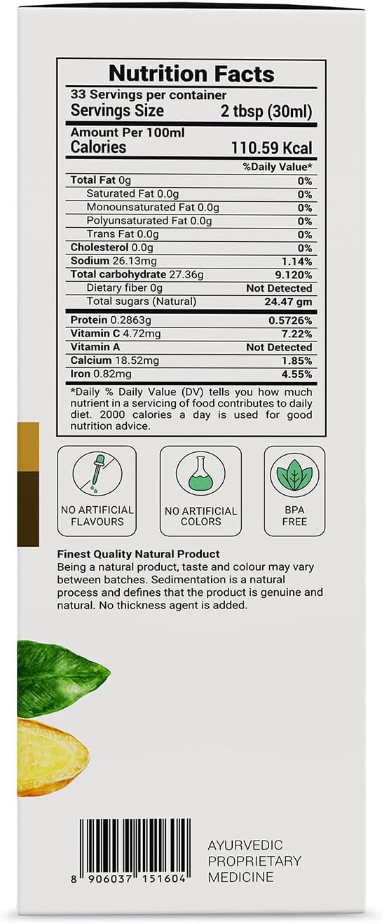 KRISHNA'S HERBAL &amp AYURVEDA Cholesterol Care Juice - 1000 Ml Contains Honey with Apple Cider Ginger Garlic Sugar Free Helps in Digestion Made in India 1 l (Pack of 1)