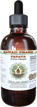 Hawaii Pharm Papaya Alcohol-Free Liquid Extract Professional Grade Small Batch Crafted (Carica Papaya) Dried Leaf Glycerite Natural Herbal Supplement 2 fl.oz