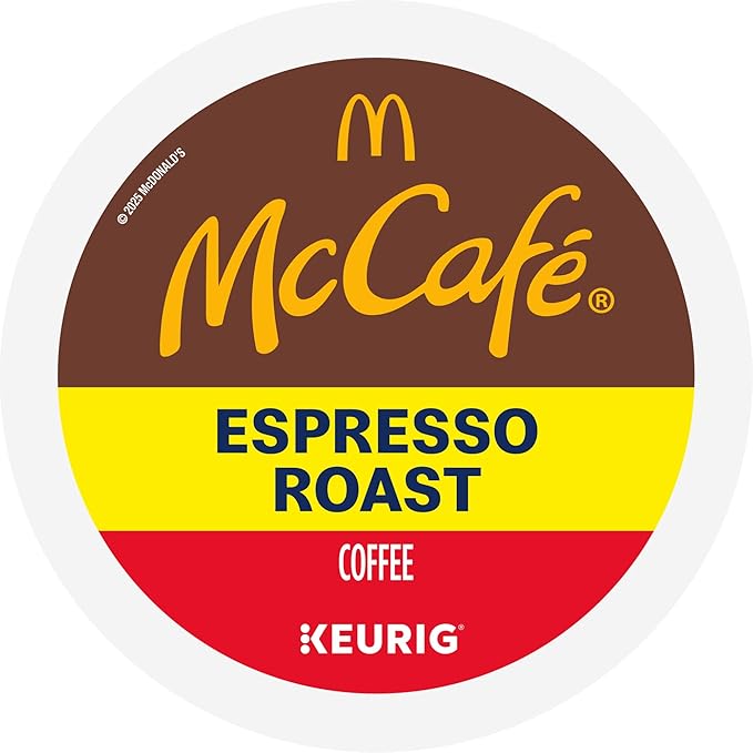 McCafe Espresso Roast Coffee Keurig Single-Serve K-Cup Pods 60 Count (6 Packs of 10) Dark Roast Made with Arabica Beans Bold Flavor with Bittersweet Chocolate &amp Toasted Nut Notes