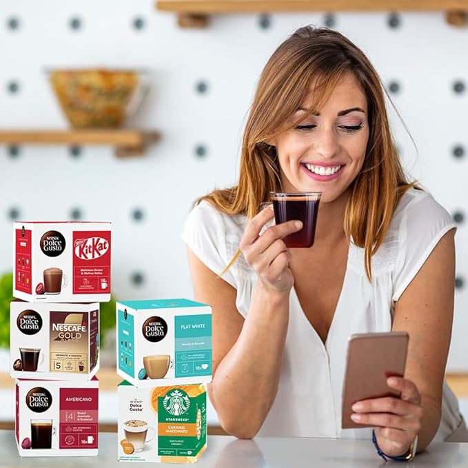 Nescaf? Dolce Gusto CAF? Au Lait (Pack of 3 Total 48 Capsules)