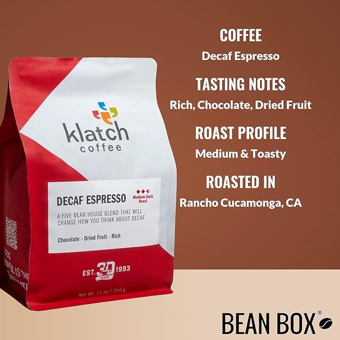 Decaf Espresso - Roasted by Klatch Coffee - Freshly Ground Coffee - 310 Gram Bag