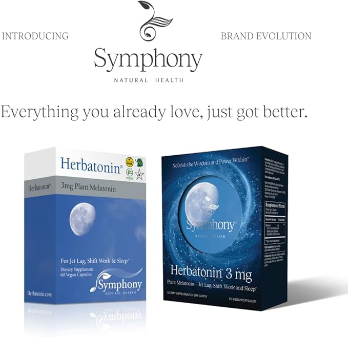 Herbatonin® 3mg - Plant-Based Natural Vegan Melatonin Supplement (Phyto-Melatonin) Sleep Cycle Body Clock and Circadian Rhythm Support for Jet Lag Shift Work and Sleeplessness (120 Day Supply)
