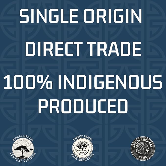 SALISH KINH Whole Bean Coffee | Between the Pines | 12 oz Bag | Medium Dark Roast | 60% Arabica &amp 40% Robusta | Specialty Grade | Single Origin | Direct Trade | Indigenous Produced